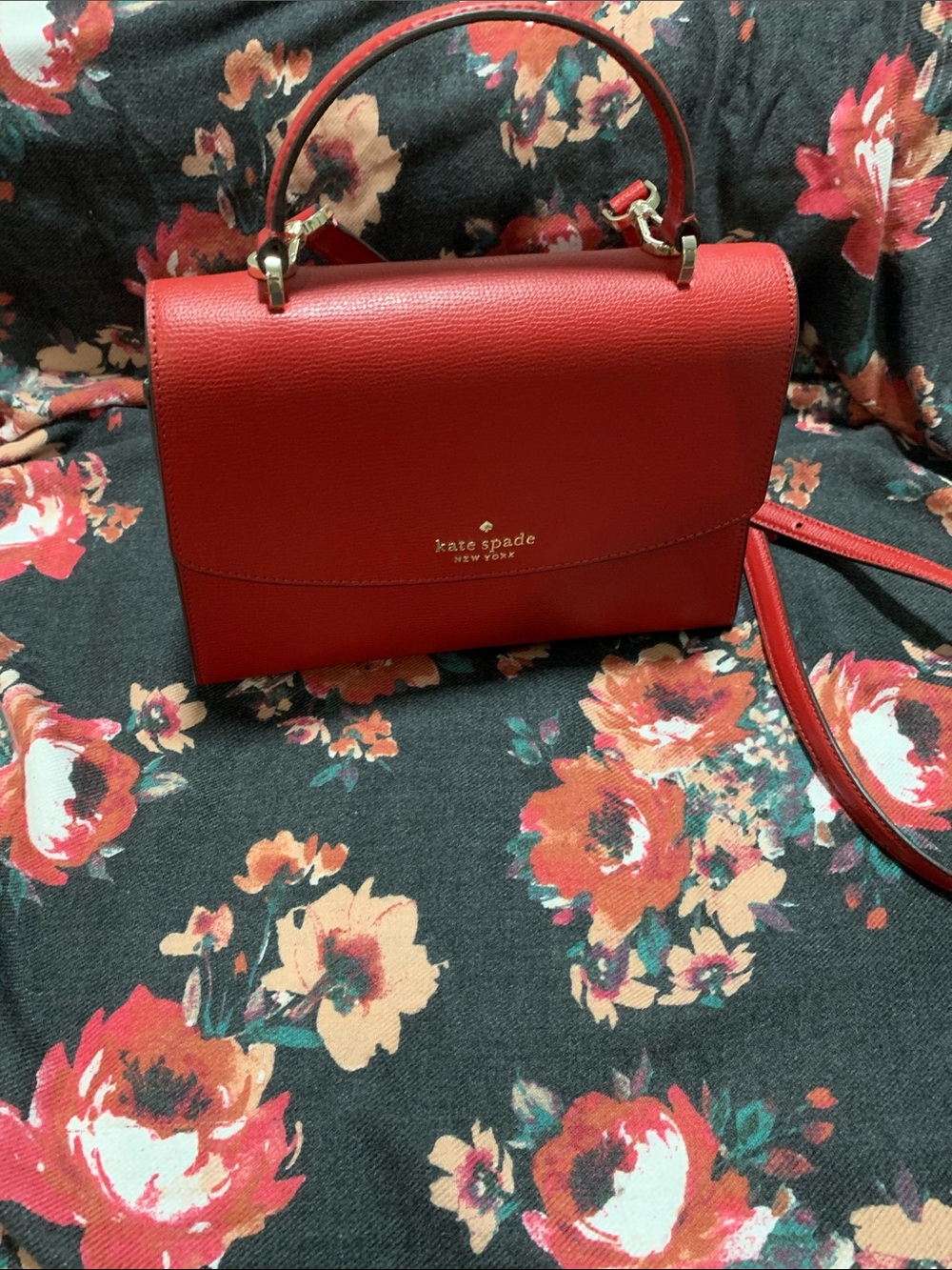 kate spade Red Leather Crossbody Bag